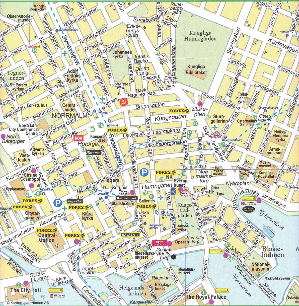 mapa ng bayan ng Stockholm