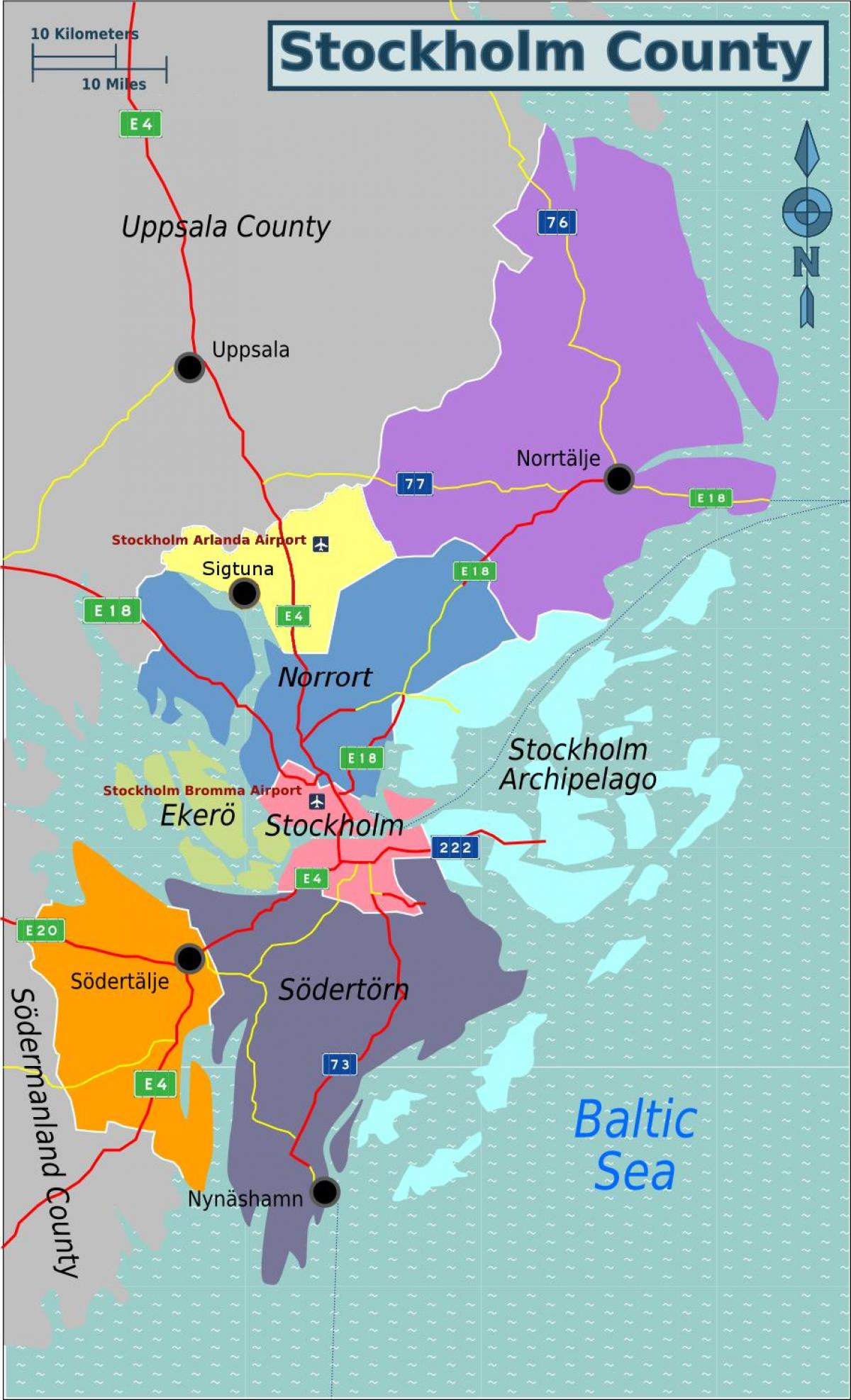 mapa ng Stockholm Sweden area