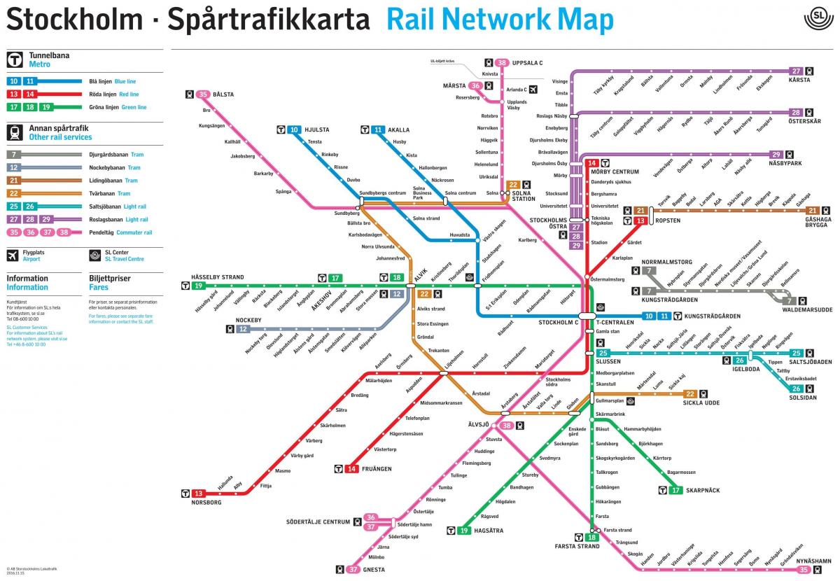 metro mapa sa Stockholm