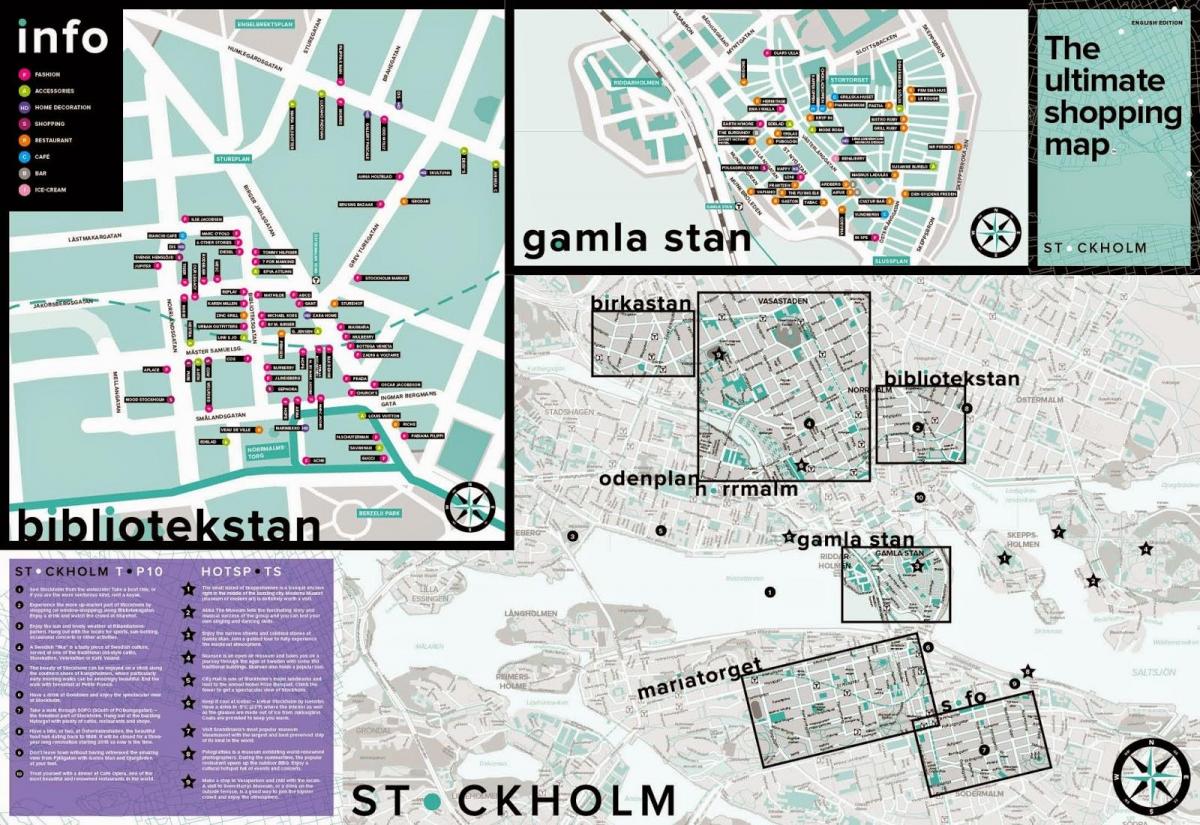 mapa ng Stockholm shopping