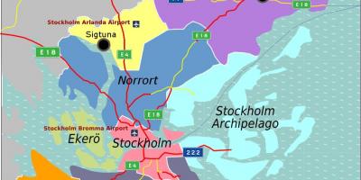 Mapa ng Stockholm county
