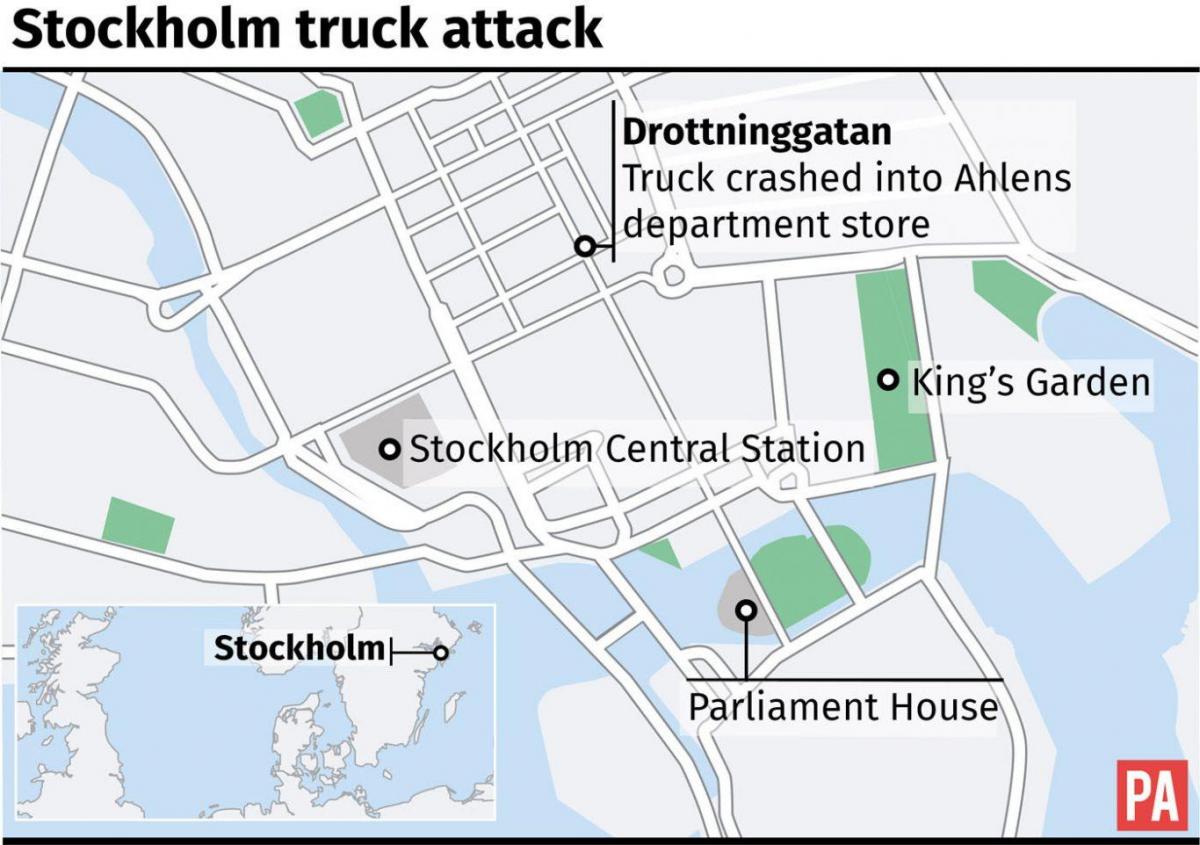 mapa ng drottninggatan Stockholm