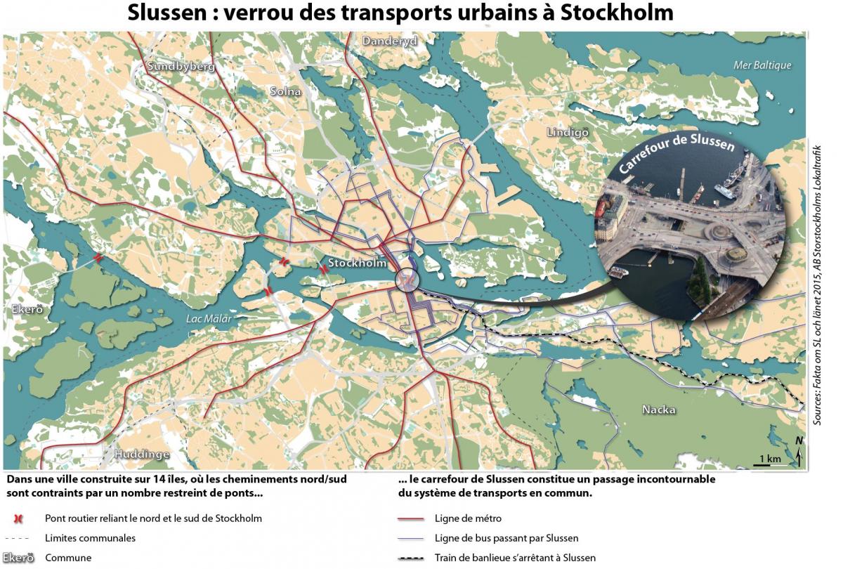 mapa ng slussen Stockholm