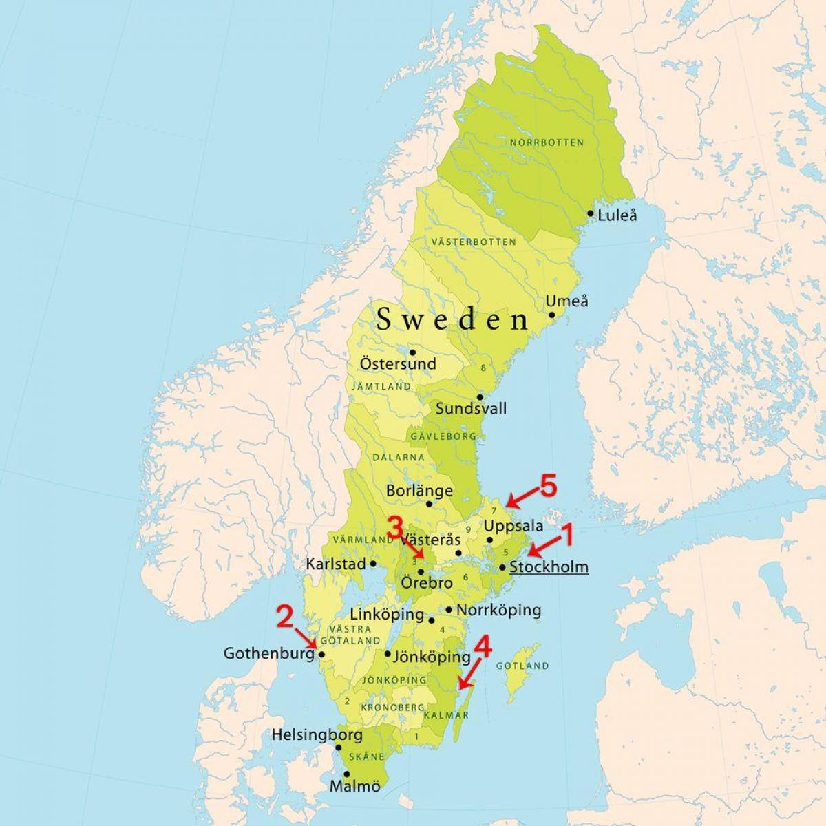 mapa ng Stockholm beach