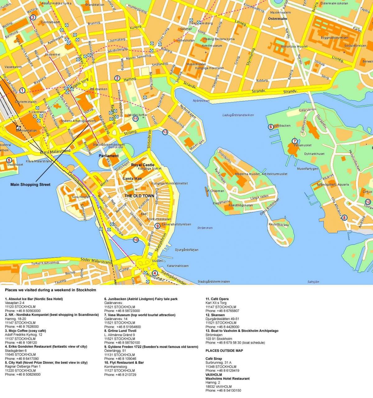 Stockholm center mapa