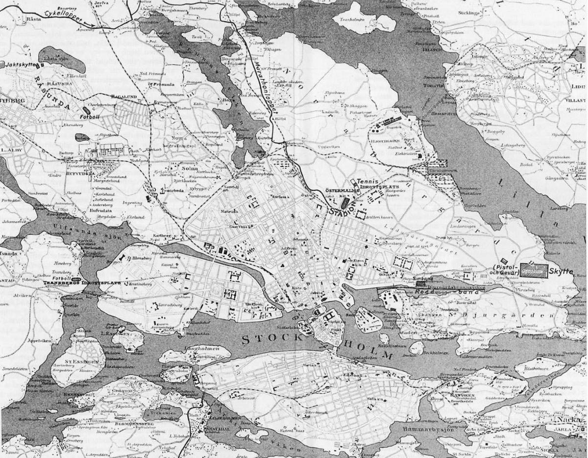 mapa ng lumang lungsod ng Stockholm