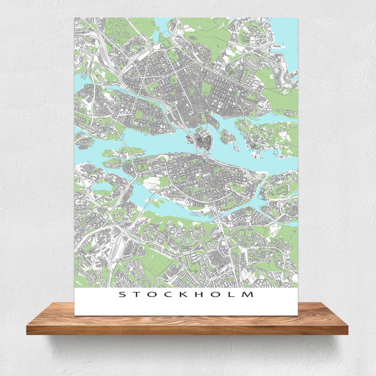 mapa ng Stockholm mapa-print