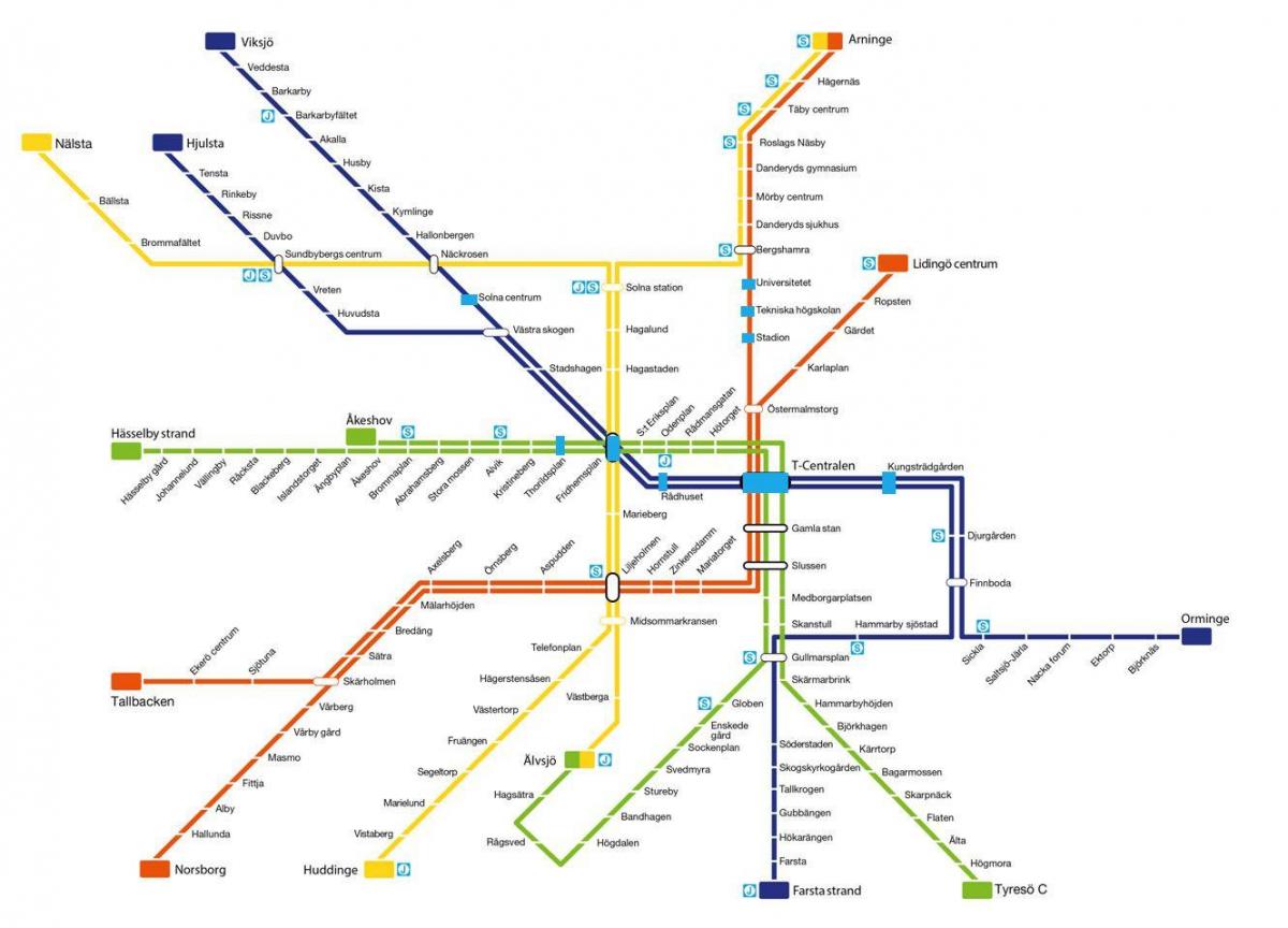 mapa ng Stockholm metro sining