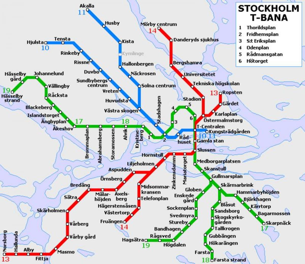 pampublikong sasakyan sa Stockholm mapa