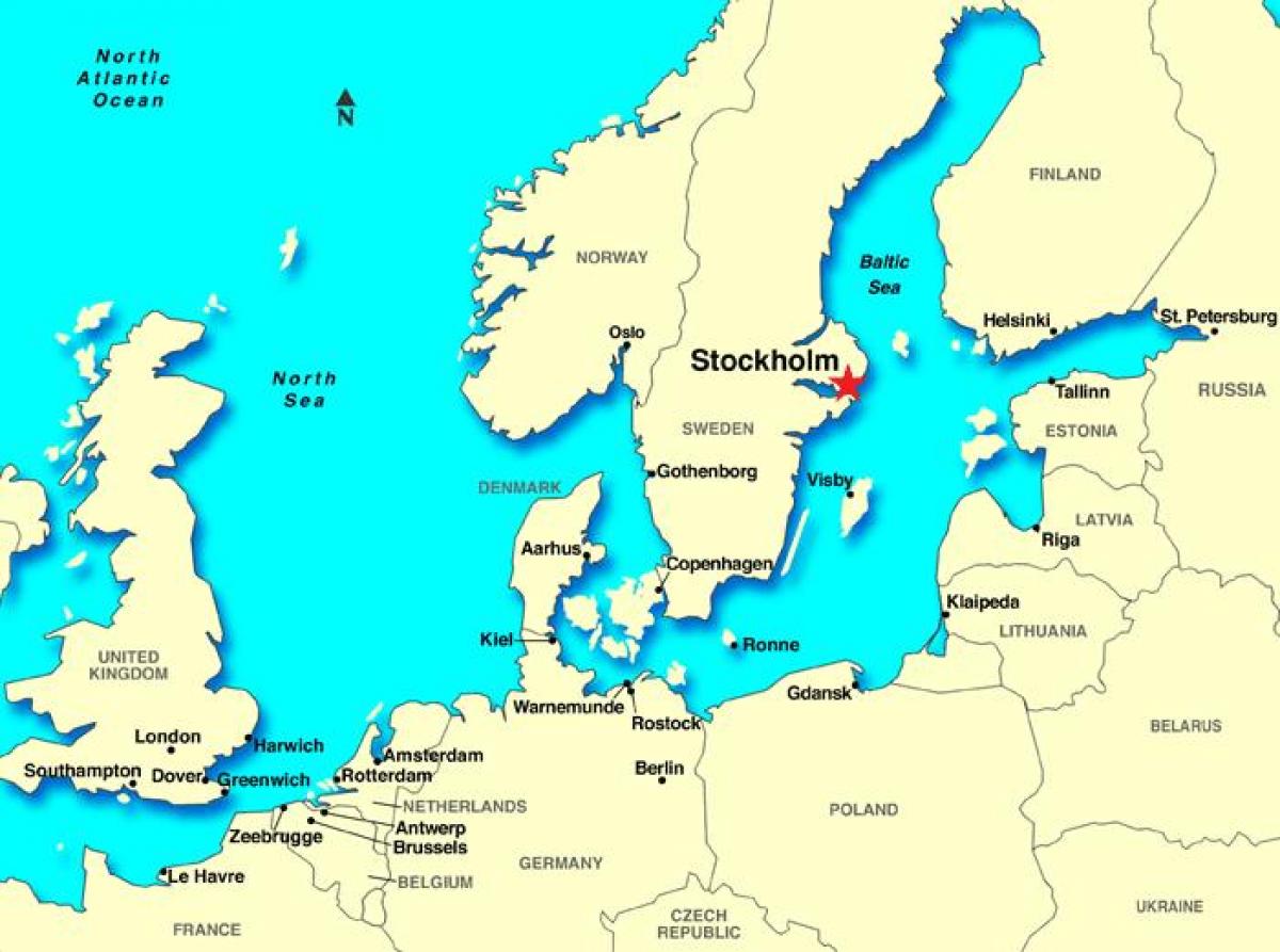 Stockholm mapa ng europa