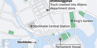 Mapa ng drottninggatan Stockholm