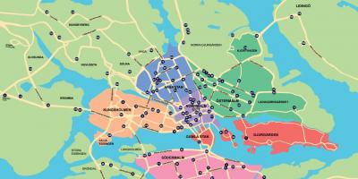 Mapa ng lungsod bike mapa Stockholm