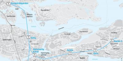 Mapa ng nacka Stockholm