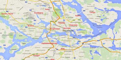 Mapa ng Stockholm kapitbahayan