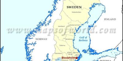 Stockholm sa mapa ng mundo
