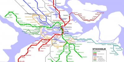 Mapa ng subway sa Stockholm