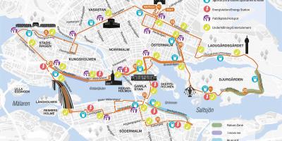 Mapa ng Stockholm marathon