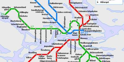 Pampublikong sasakyan sa Stockholm mapa