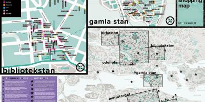 Mapa ng Stockholm shopping