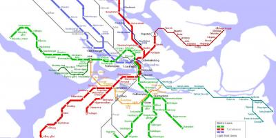 Mapa ng Subway sa Stockholm Sweden