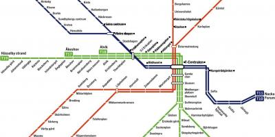 T central Stockholm mapa