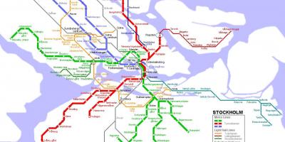 Sweden tunnelbana mapa